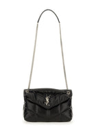 Saint Laurent Women's Loulou Puffer Bag Small Black, view 2