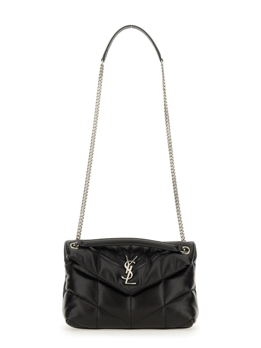 Saint Laurent Women's Loulou Puffer Bag Small Black, view 2