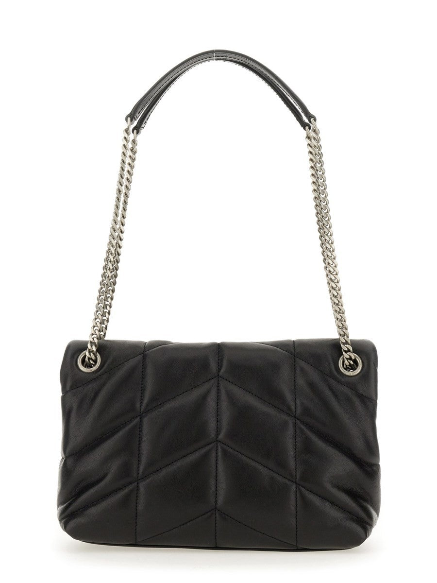 Saint Laurent Women's Loulou Puffer Bag Small Black, view 3