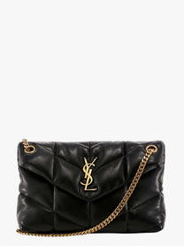 Saint Laurent Women's Loulou Puffer Matelassé Leather Crossbody Bag Black