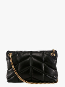Saint Laurent Women's Loulou Puffer Matelassé Leather Crossbody Bag Black