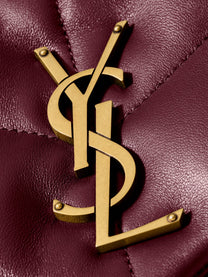 Saint Laurent Women's Loulou Puffer Matelassé Leather Shoulder Bag Red