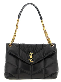 Saint Laurent Loulou Puffer Medium Shoulder Bag Black