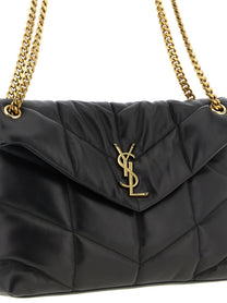 Saint Laurent Loulou Puffer Medium Shoulder Bag Black