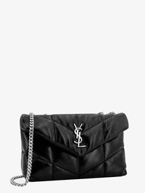 Saint Laurent Women's Loulou Puffer Toy Matelassé Leather Crossbody Bag Black