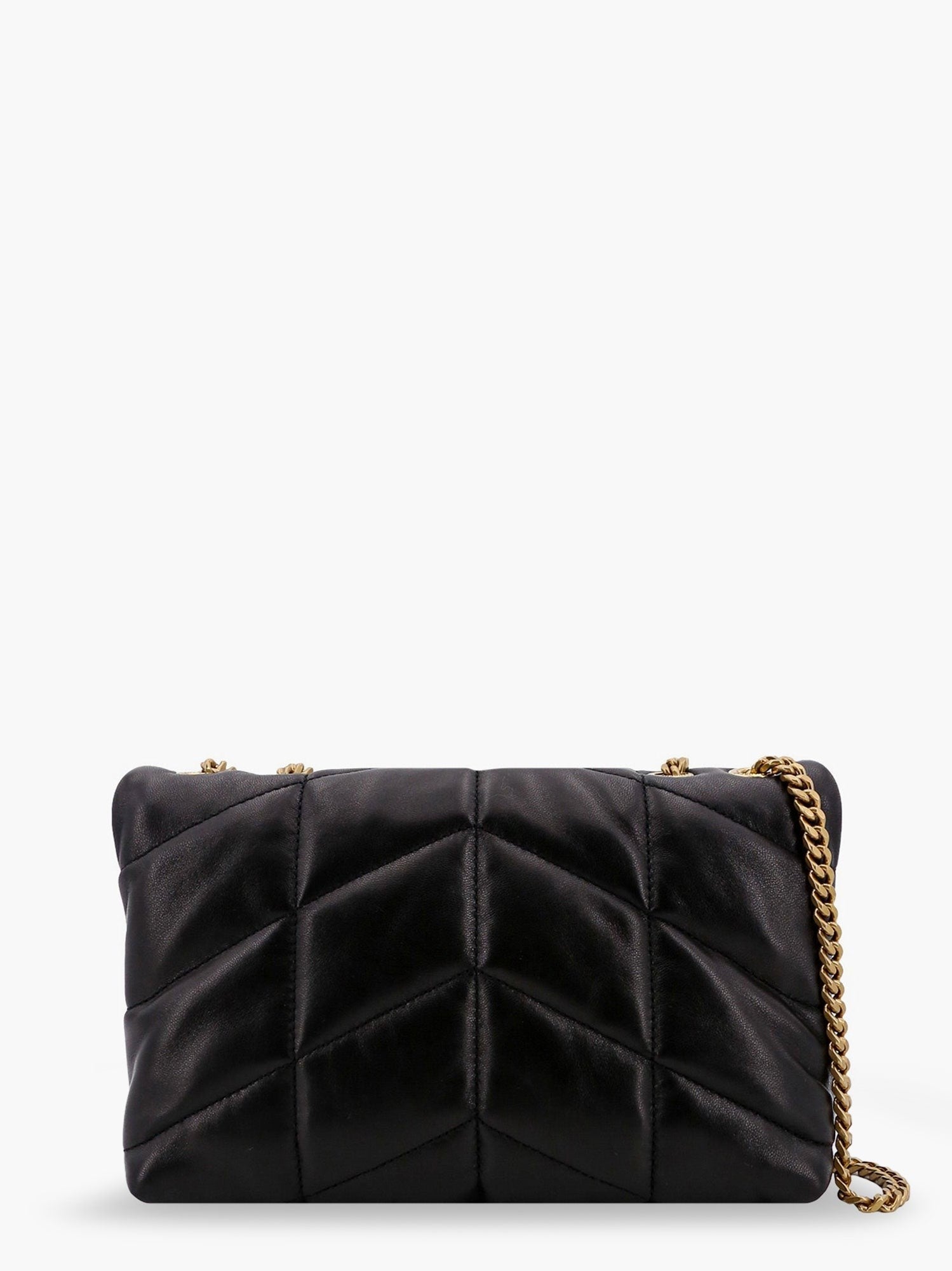 Saint Laurent Women's Loulou Puffer Toy Matelassé Leather Crossbody Bag Black