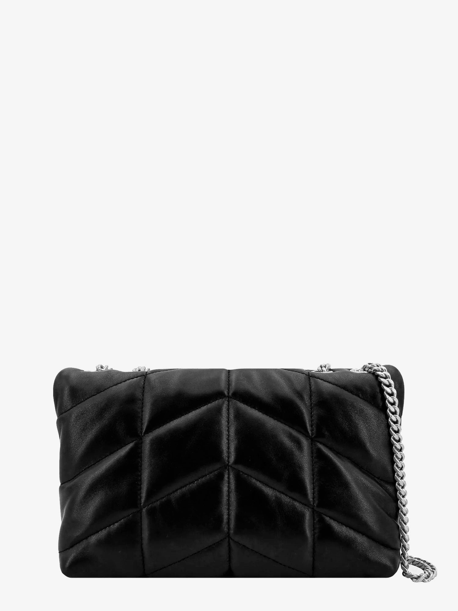 Saint Laurent Women's Loulou Puffer Toy Matelassé Leather Crossbody Bag Black