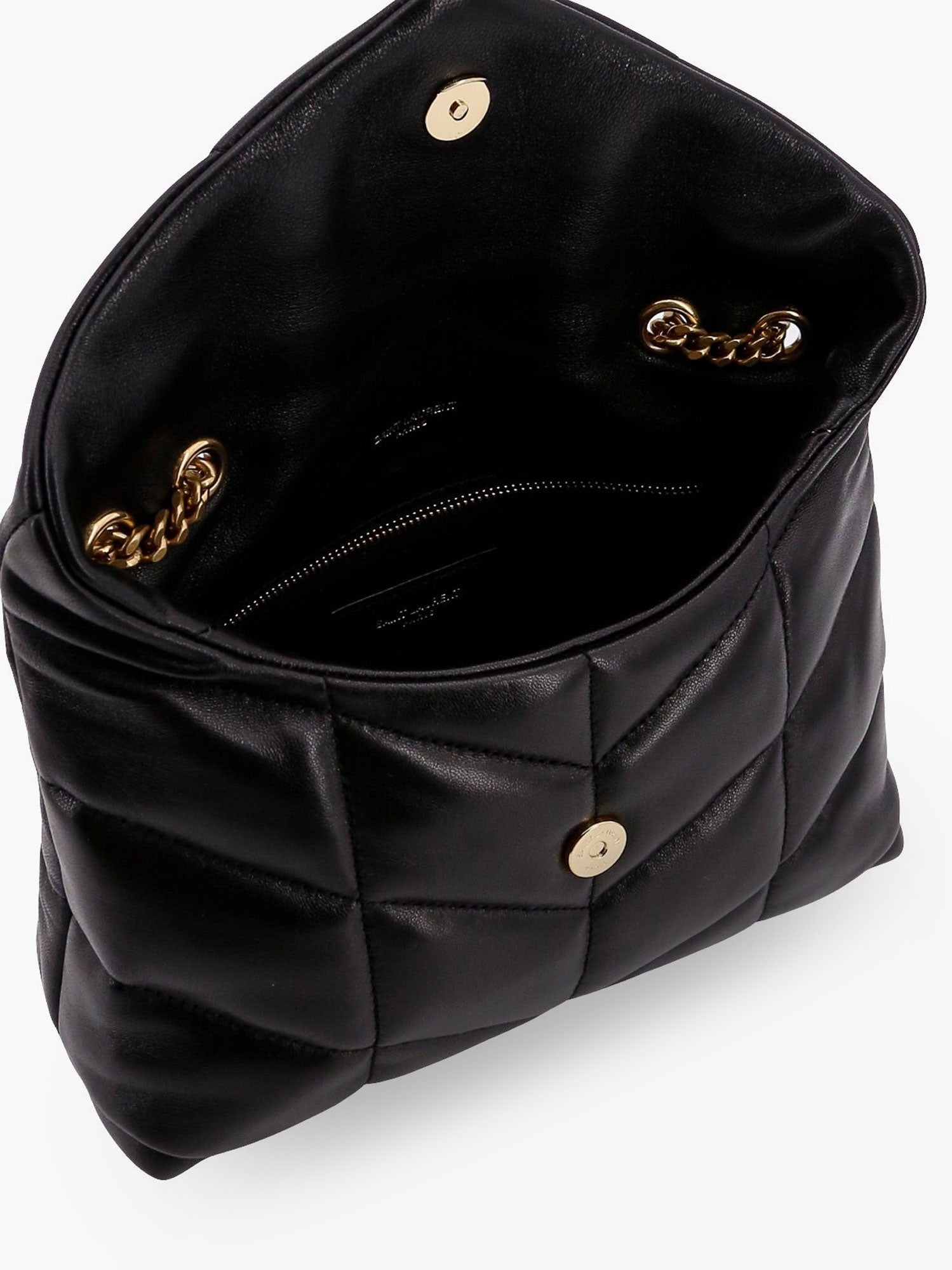Saint Laurent Women's Loulou Puffer Toy Matelassé Leather Crossbody Bag Black