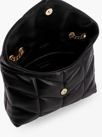 Saint Laurent Women's Loulou Puffer Toy Matelassé Leather Crossbody Bag Black