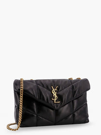Saint Laurent Women's Loulou Puffer Toy Matelassé Leather Crossbody Bag Black