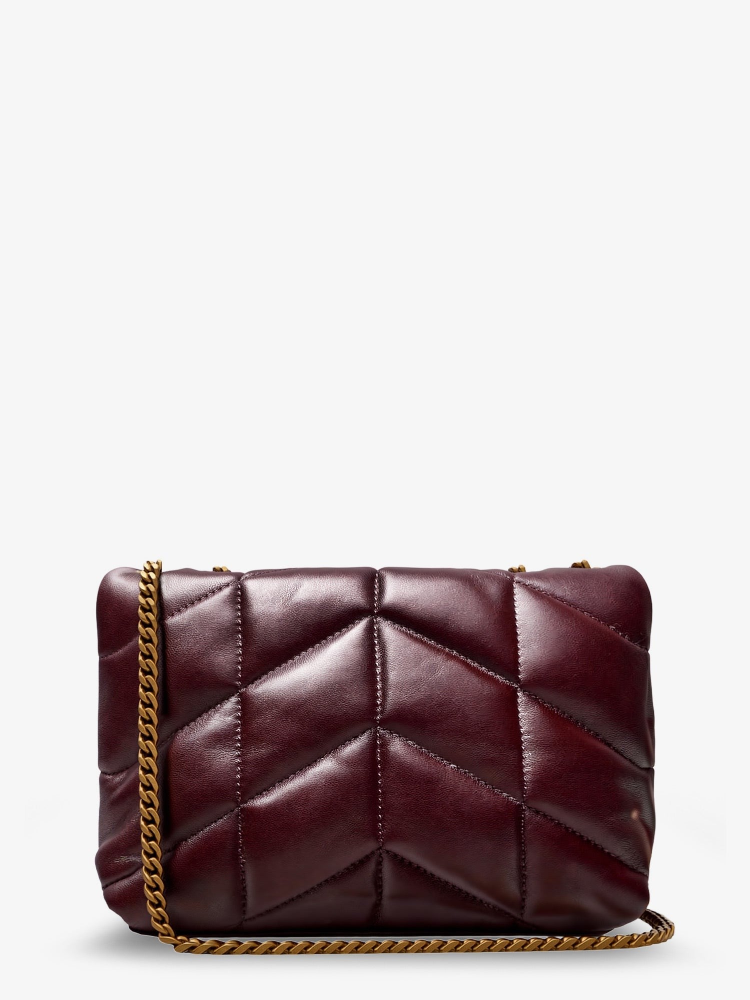 Saint Laurent Women's Loulou Puffer Toy Quilted Leather Crossbody Bag Red
