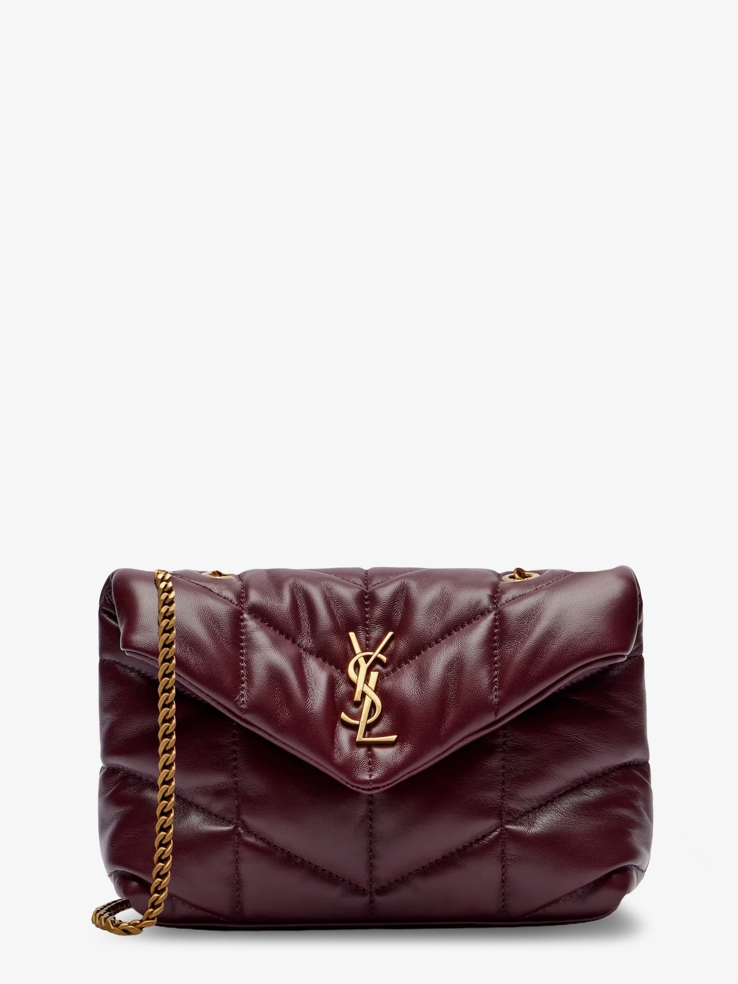 Saint Laurent Women's Loulou Puffer Toy Quilted Leather Crossbody Bag Red
