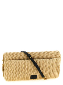 Pinko Love Bag Click Soft Horizontal Clutch Beige