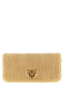 Pinko Love Bag Click Soft Horizontal Clutch Beige
