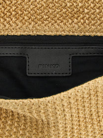 Pinko Love Bag Click Soft Horizontal Clutch Beige
