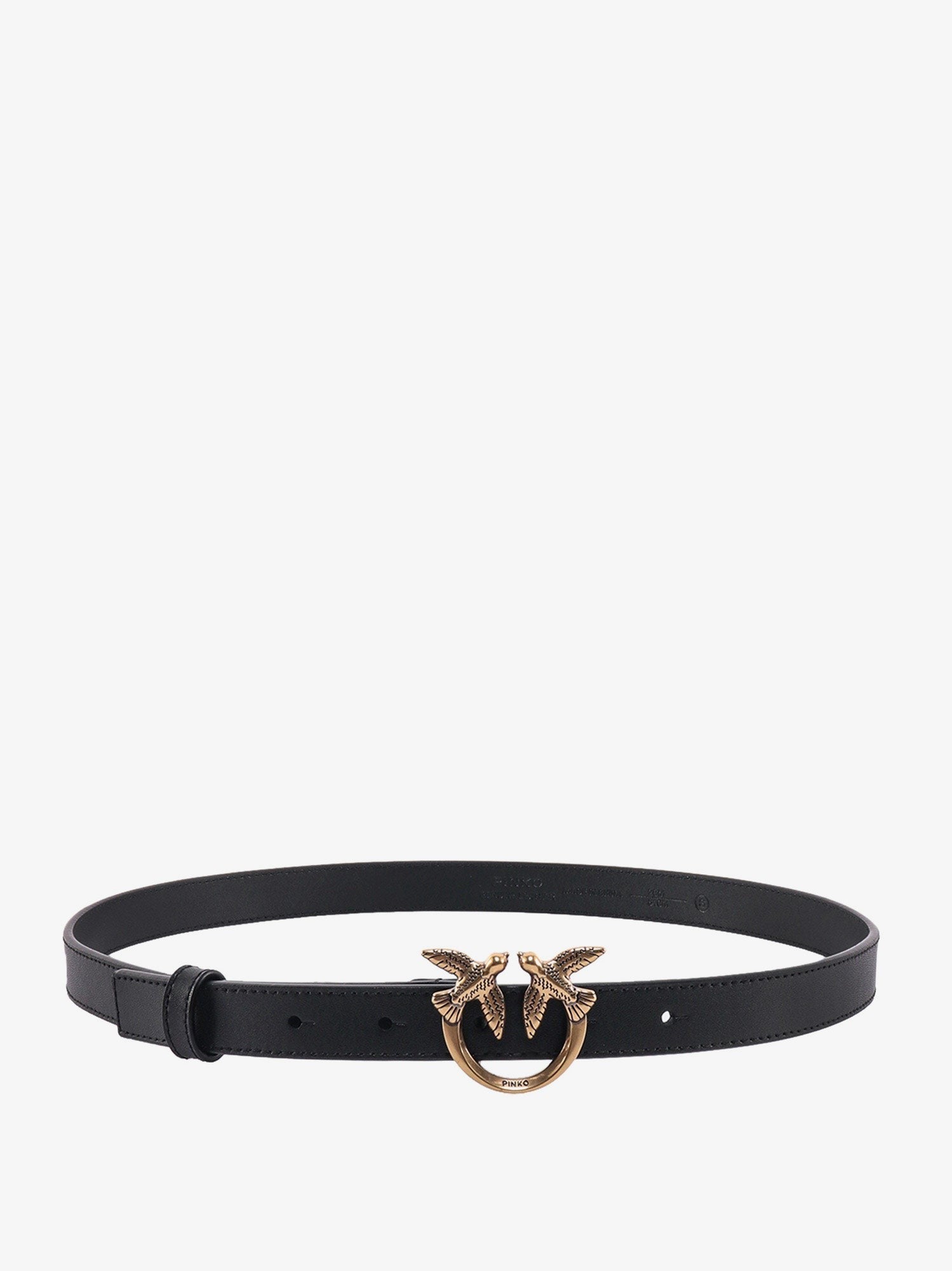 Pinko Women's Love Berry Leather Belt Black Pinko