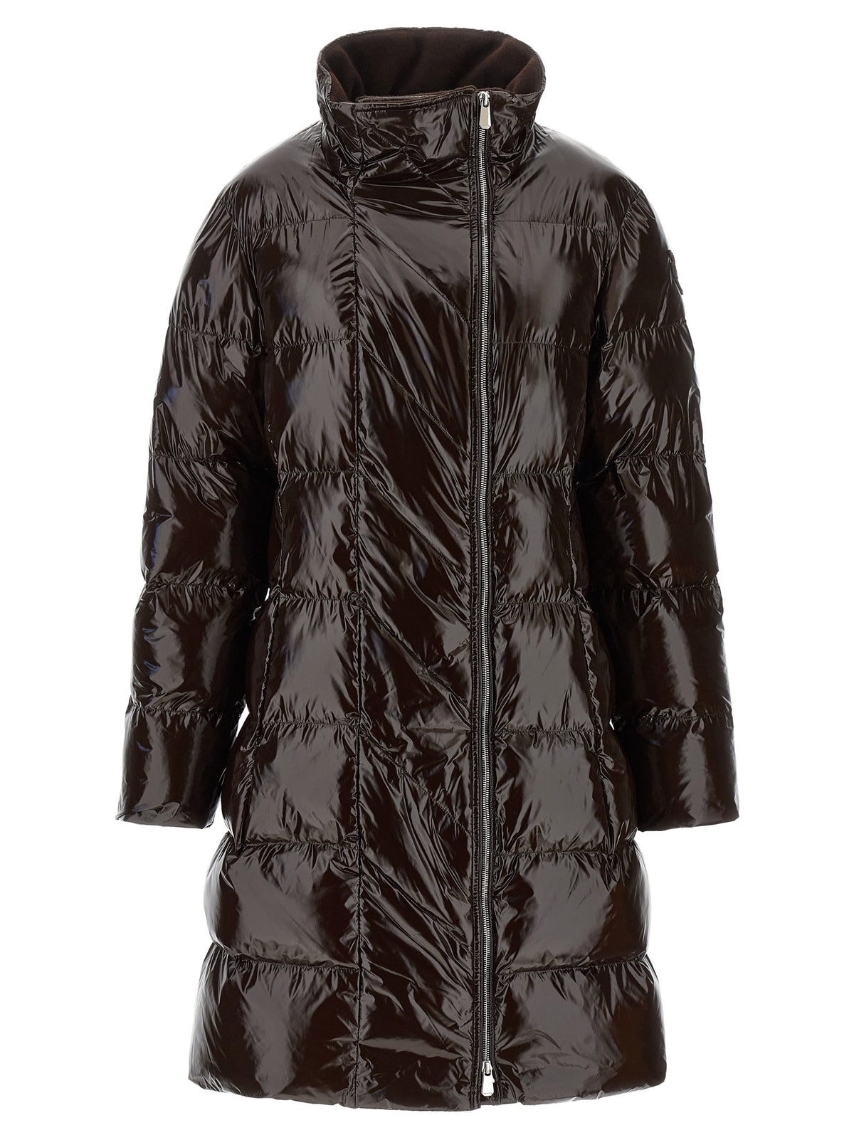 Pinko Love Birds Buckle Down Jacket Brown, view 2