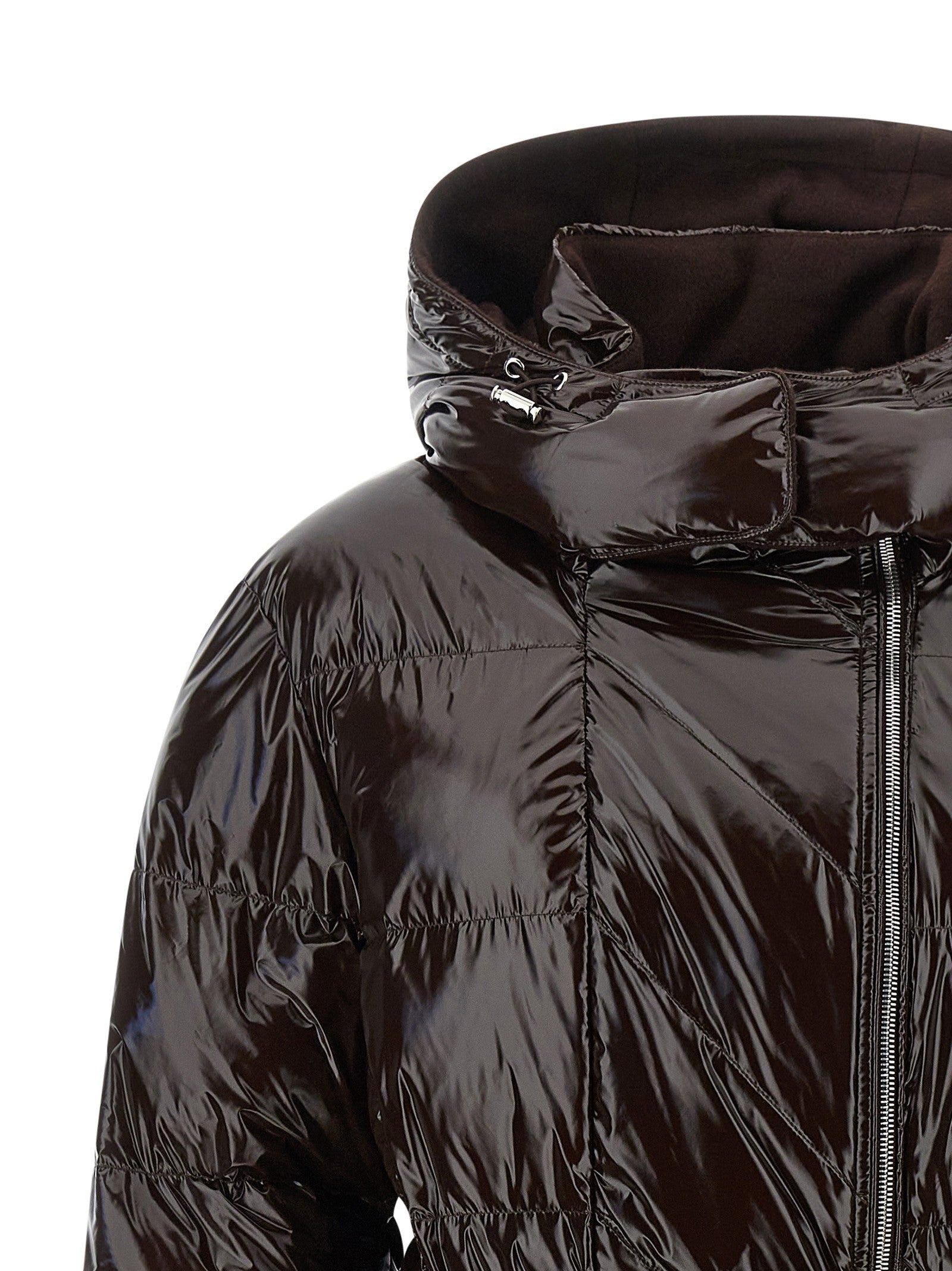 Pinko Love Birds Buckle Down Jacket Brown