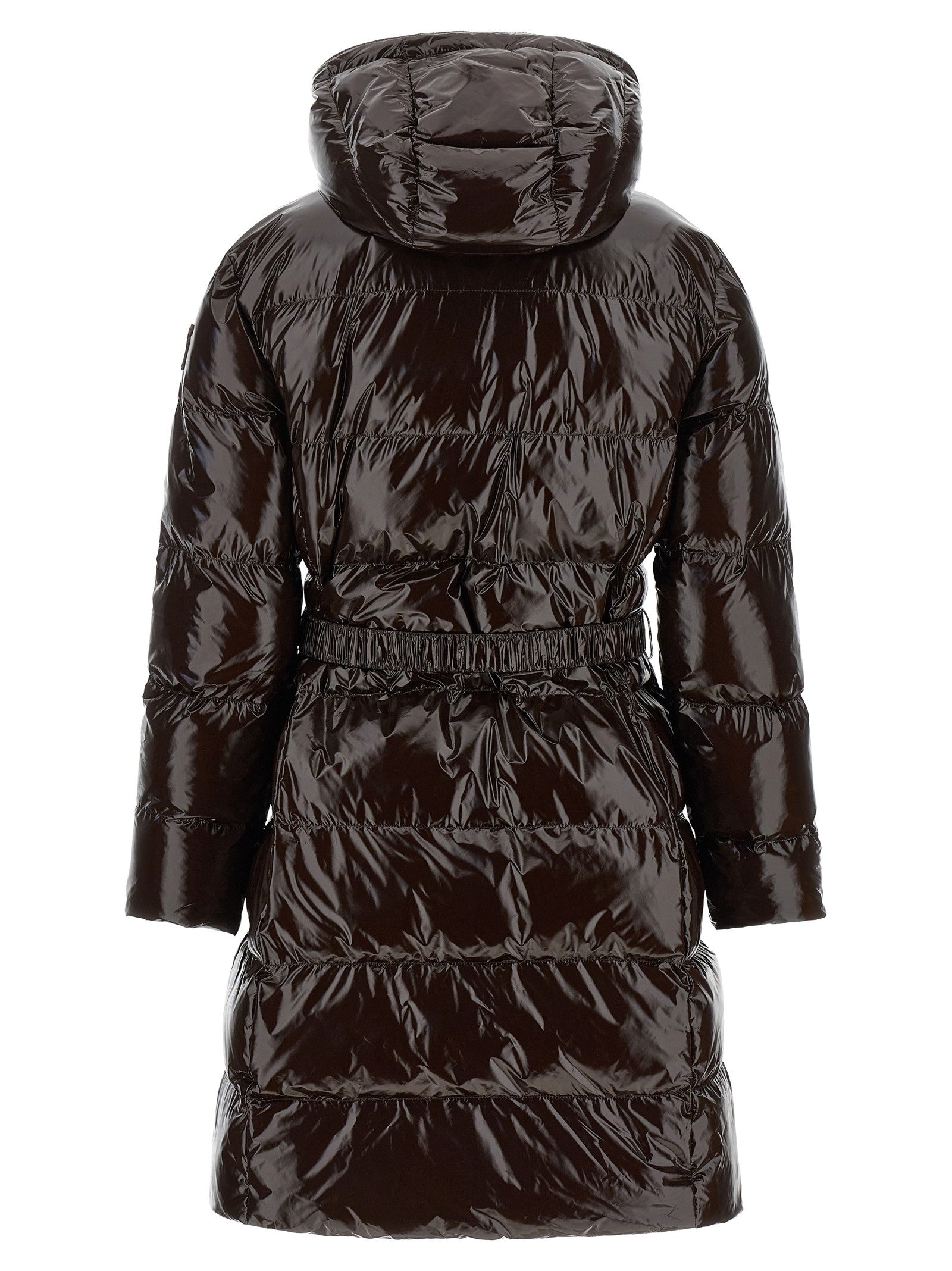 Pinko Love Birds Buckle Down Jacket Brown