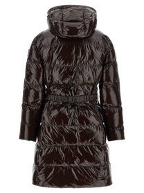 Pinko Love Birds Buckle Down Jacket Brown