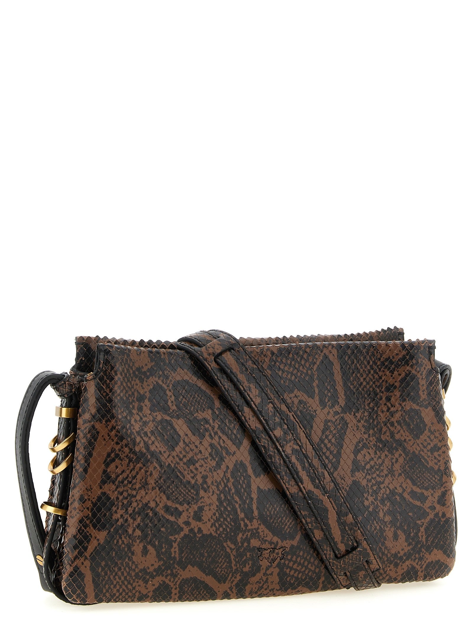Pinko Love Birds Crossbody Bag Brown