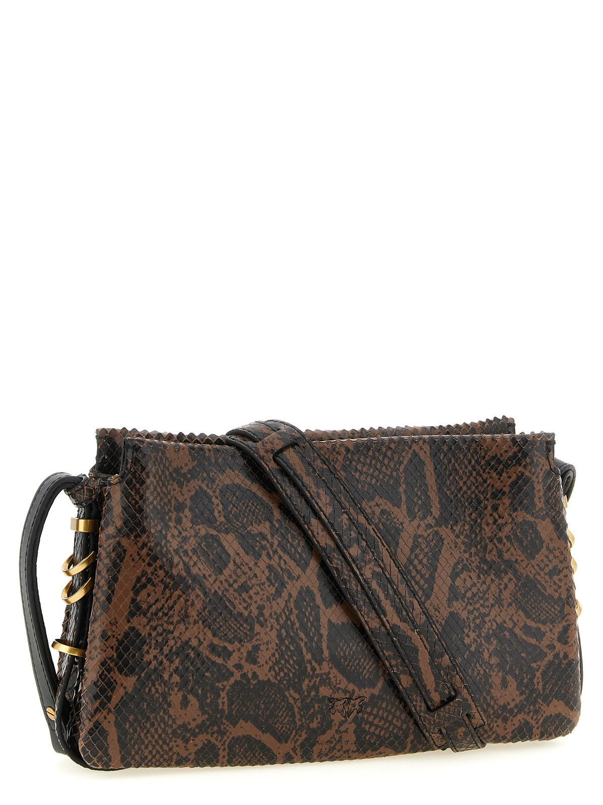 Pinko Love Birds Crossbody Bag Brown, view 2