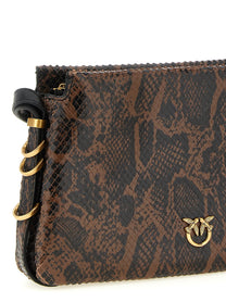 Pinko Love Birds Crossbody Bag Brown