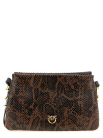 Pinko Love Birds Crossbody Bag Brown