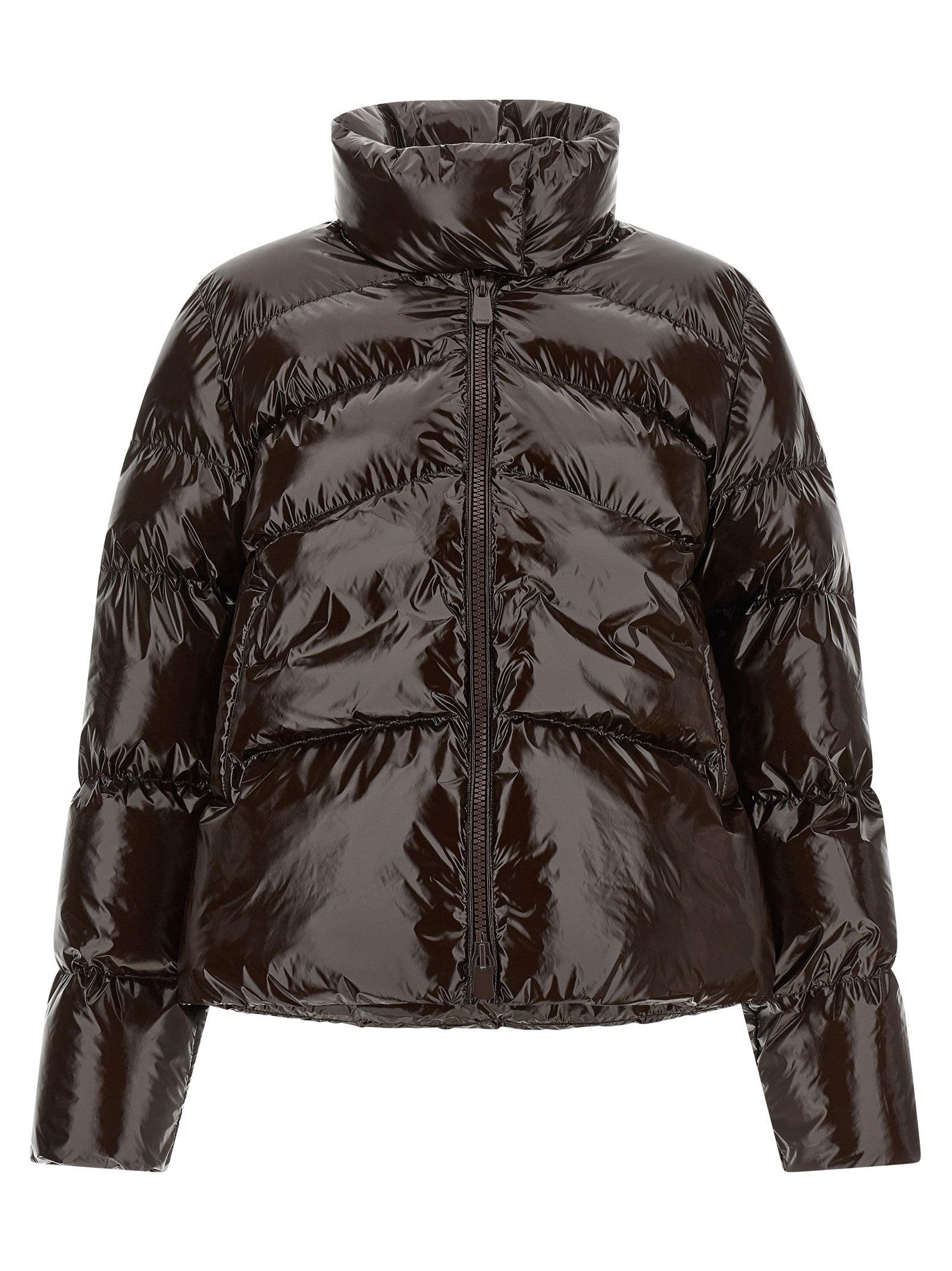 Pinko Love Birds Down Jacket Brown