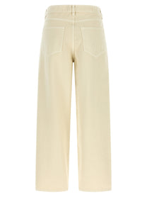 Pinko Love Birds Embroidery Jeans Beige