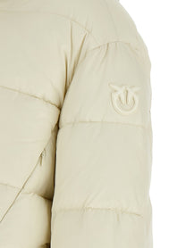 Pinko Love Birds Down Jacket Beige