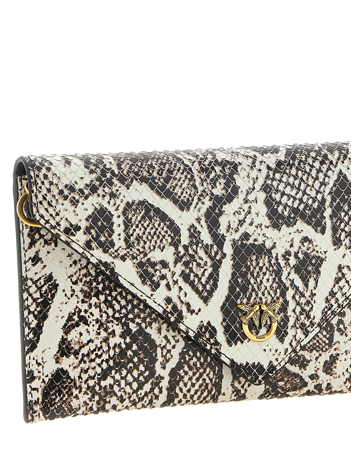 Pinko Love Birds Mini Clutch Beige