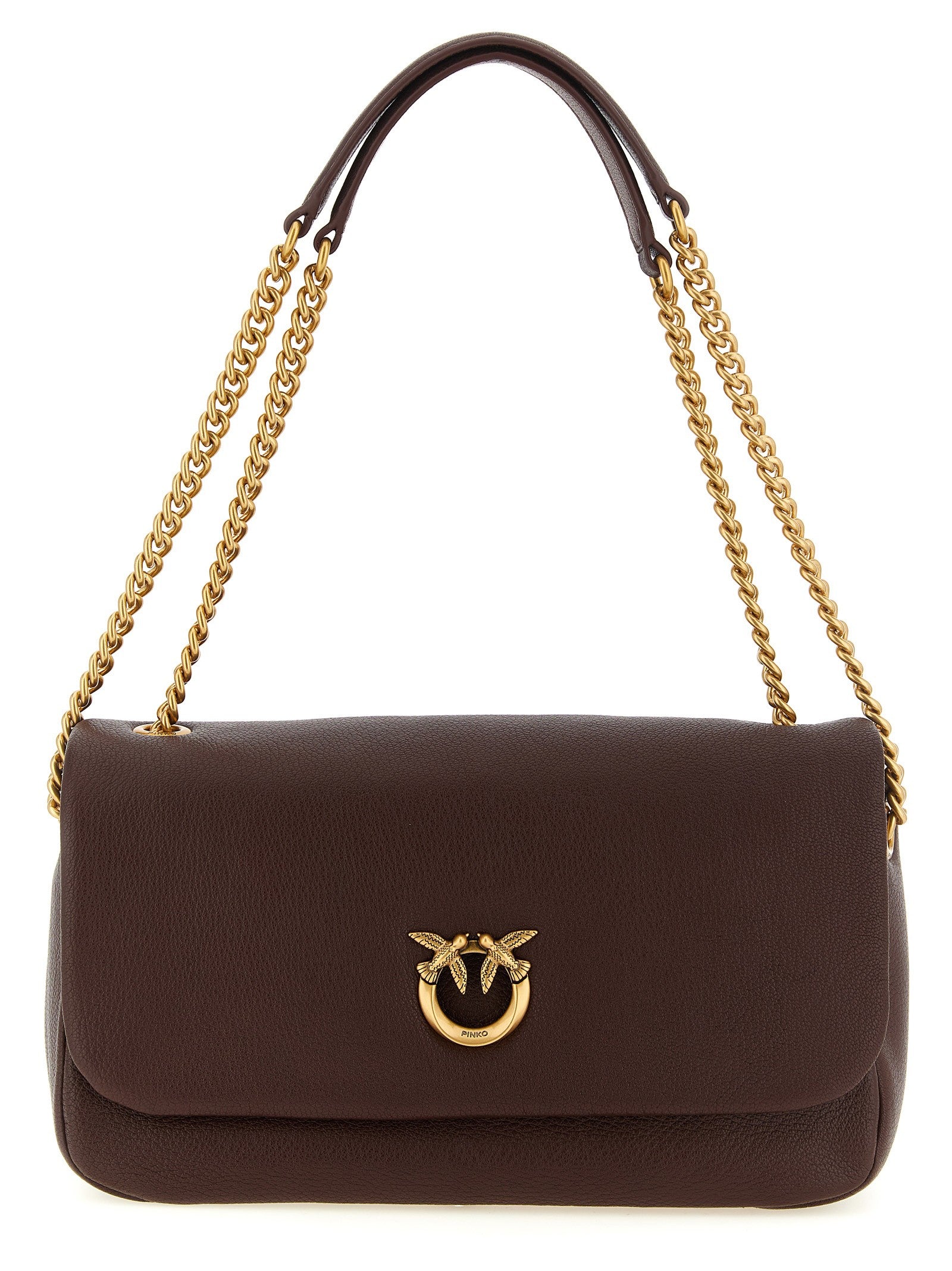 Pinko Love Birds Shoulder Bag Brown