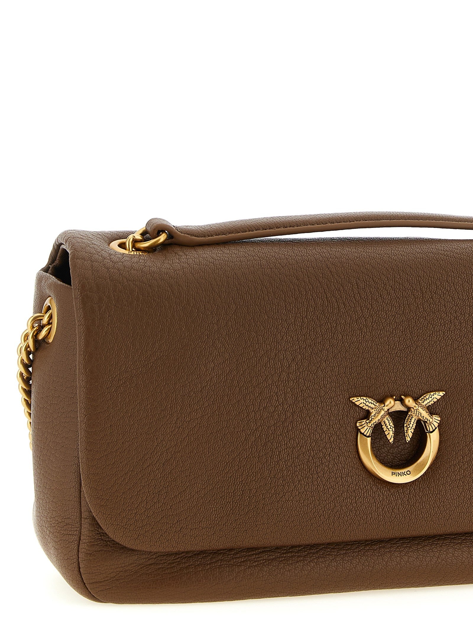 Pinko Love Birds Shoulder Bag Brown