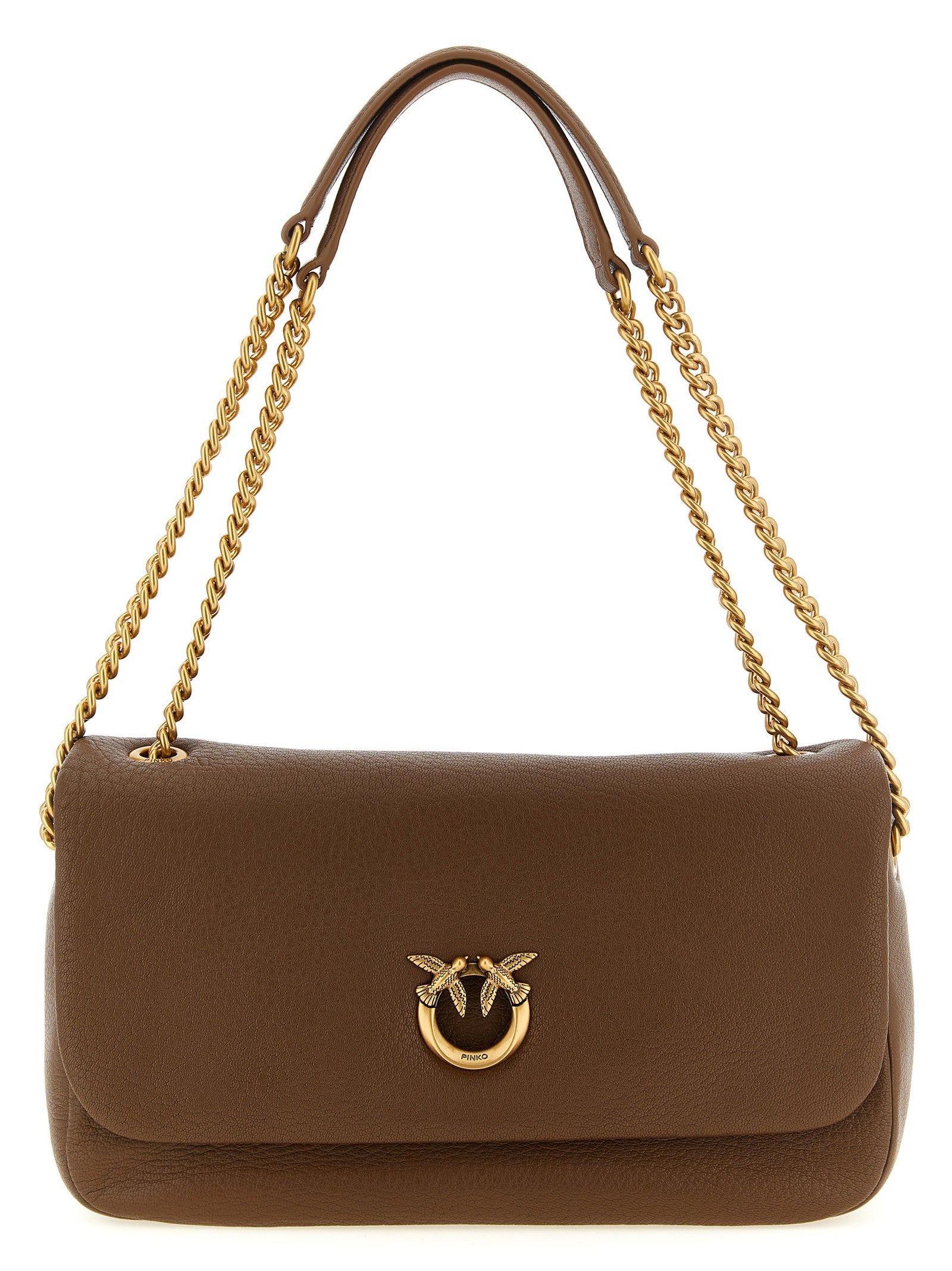 Pinko Love Birds Shoulder Bag Brown