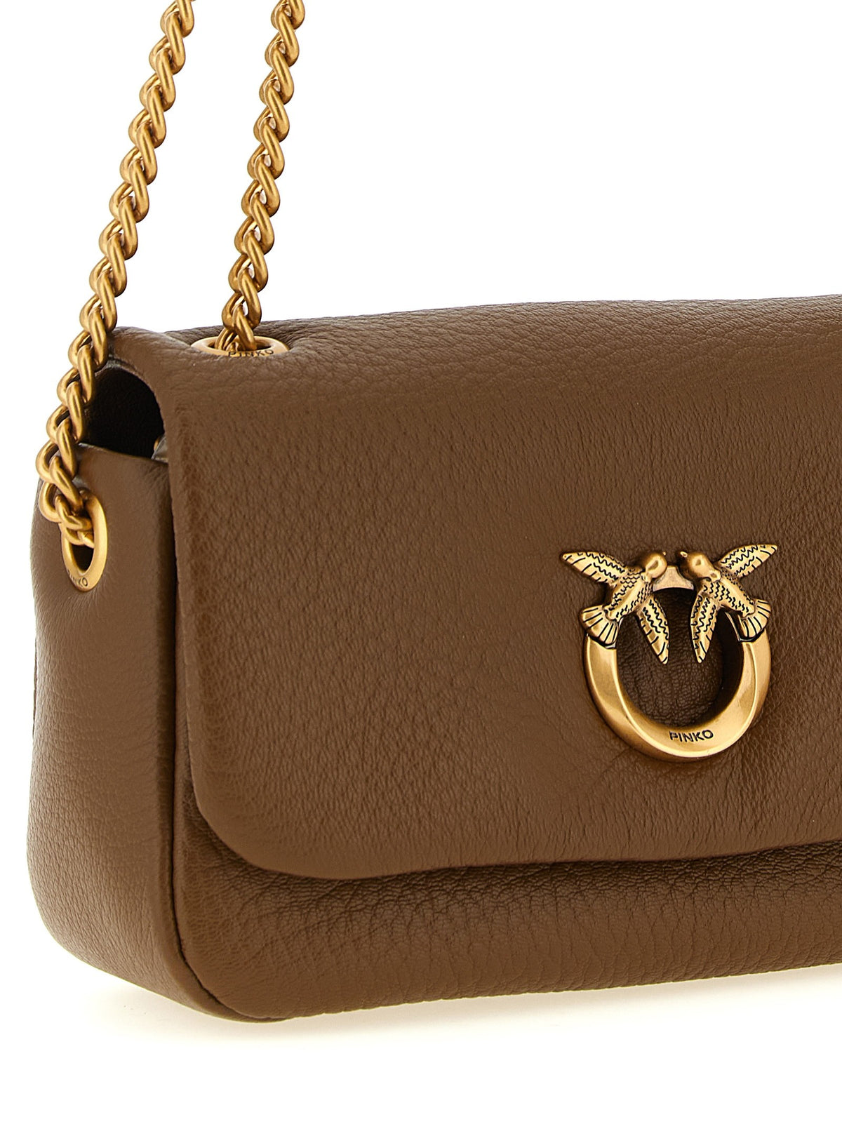 Pinko Love Birds Shoulder Bag Brown