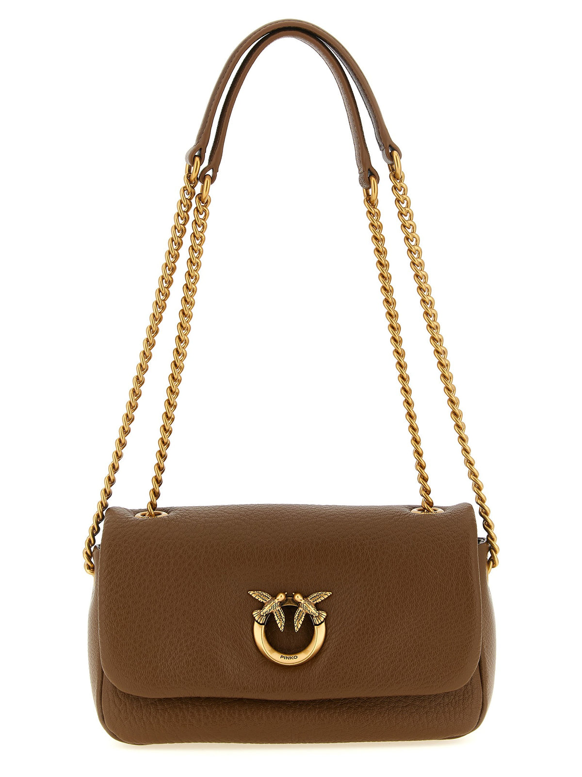 Pinko Love Birds Shoulder Bag Brown