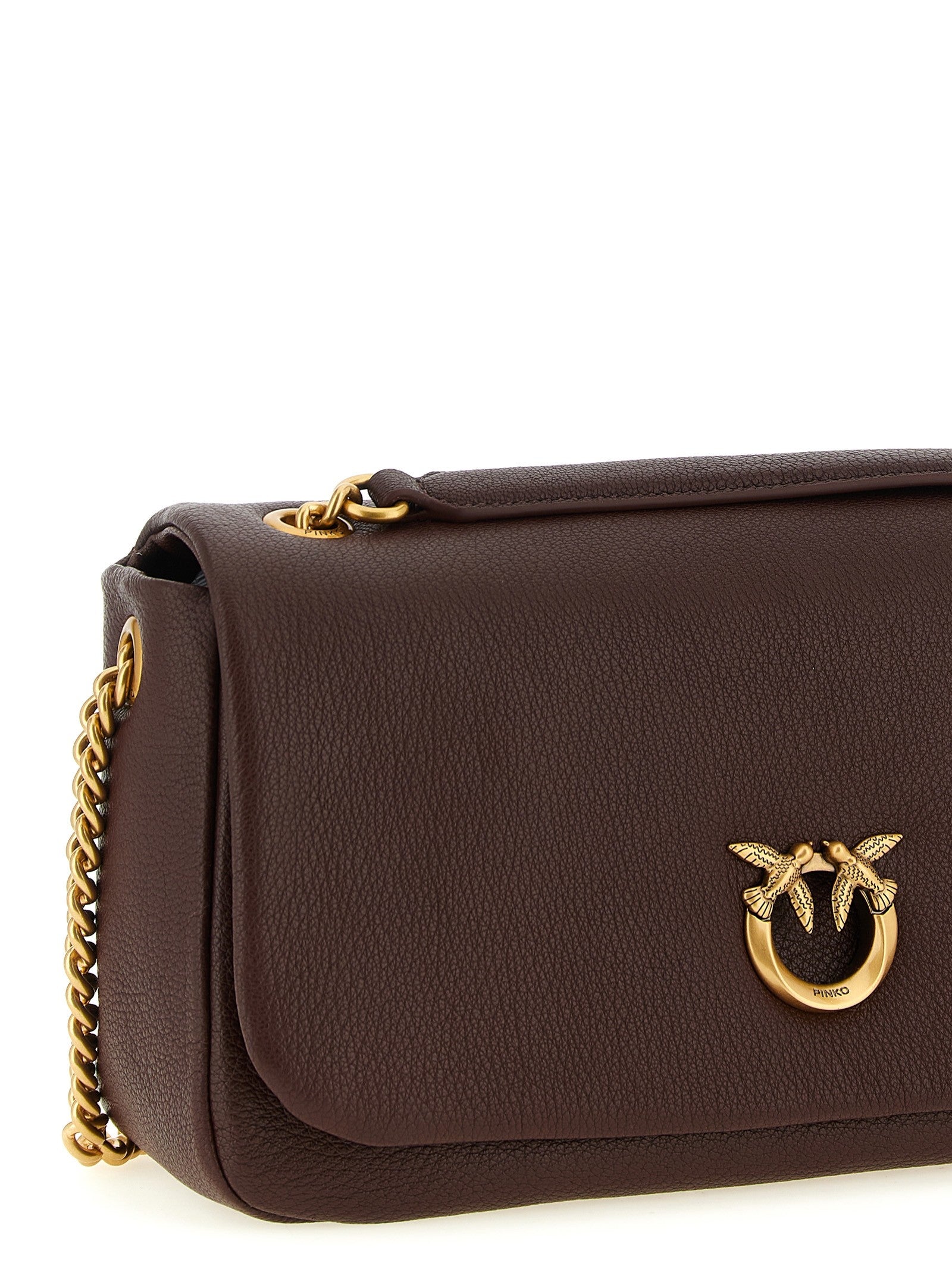 Pinko Love Birds Shoulder Bag Brown