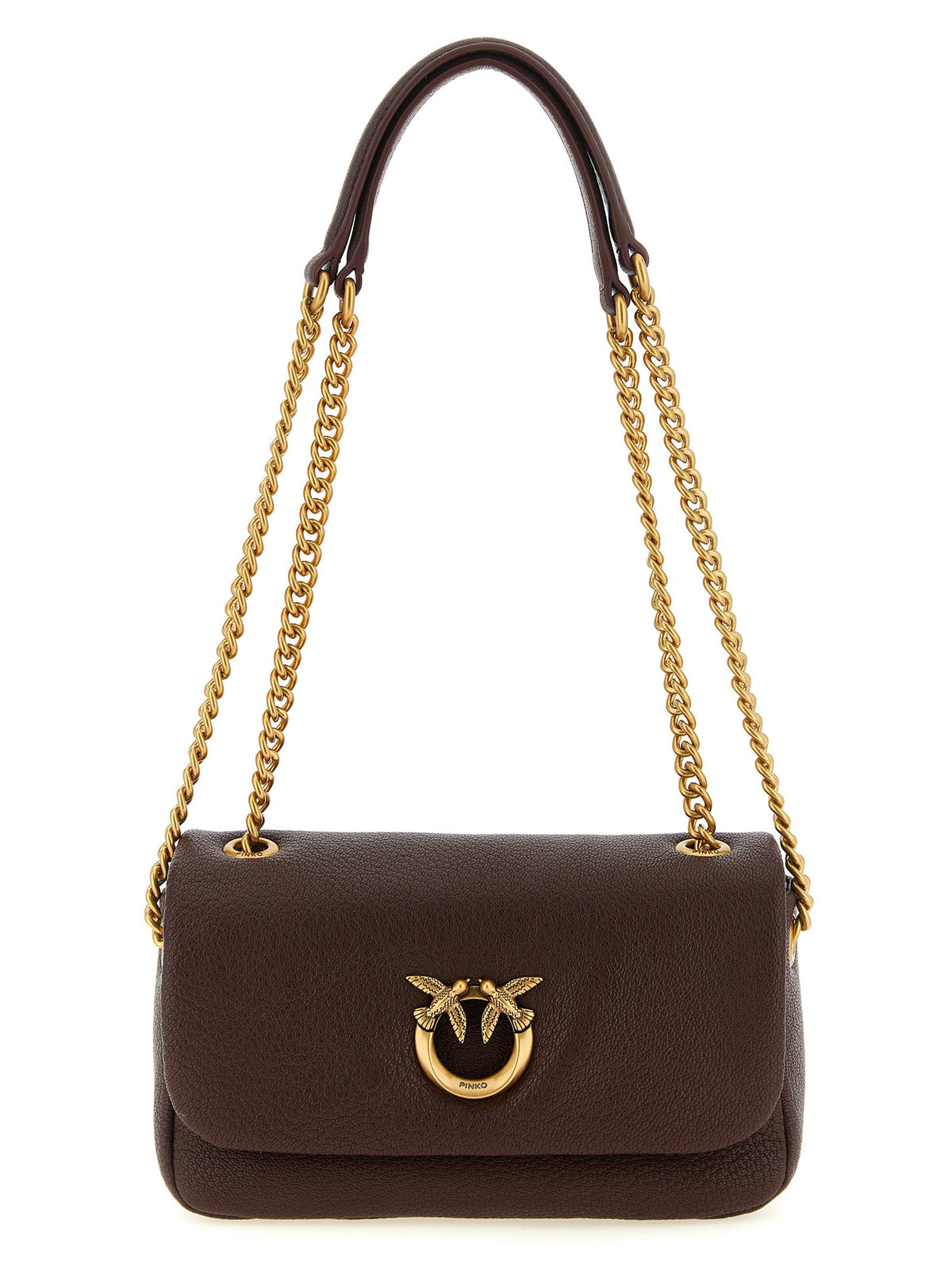 Pinko Love Birds Shoulder Bag Brown