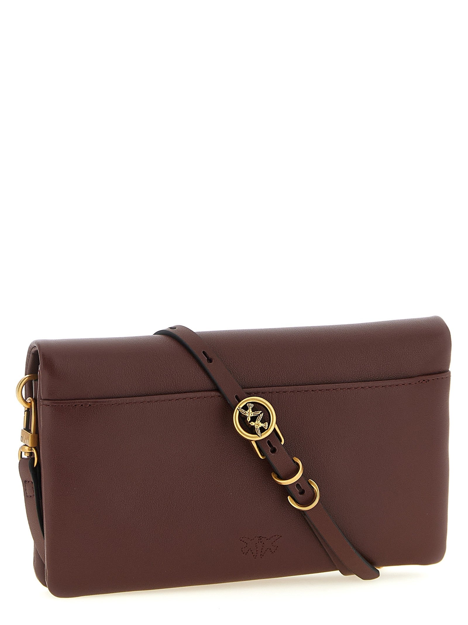 Pinko Love Click Soft Horizontal Mini Clutch Red