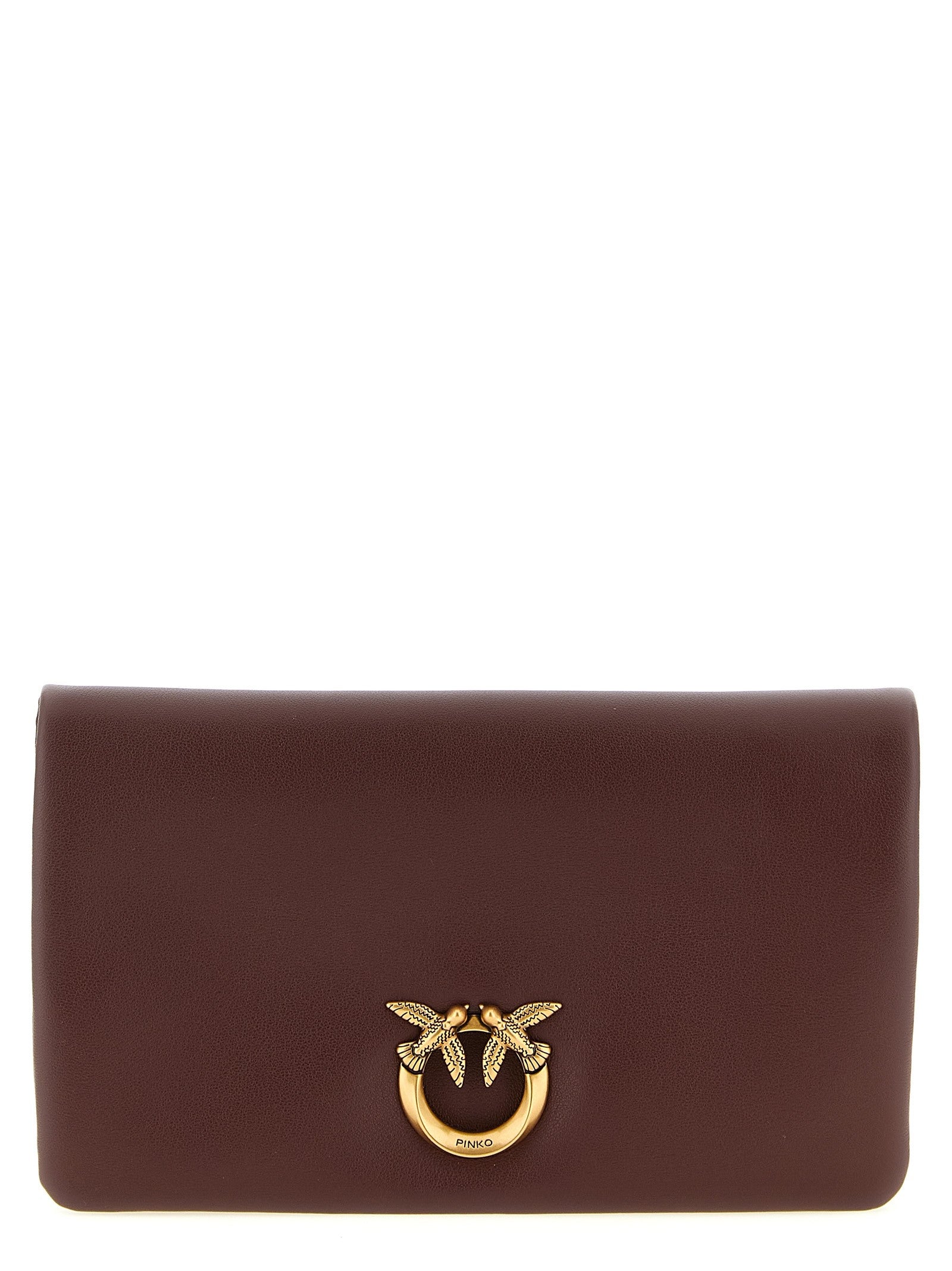 Pinko Love Click Soft Horizontal Mini Clutch Red