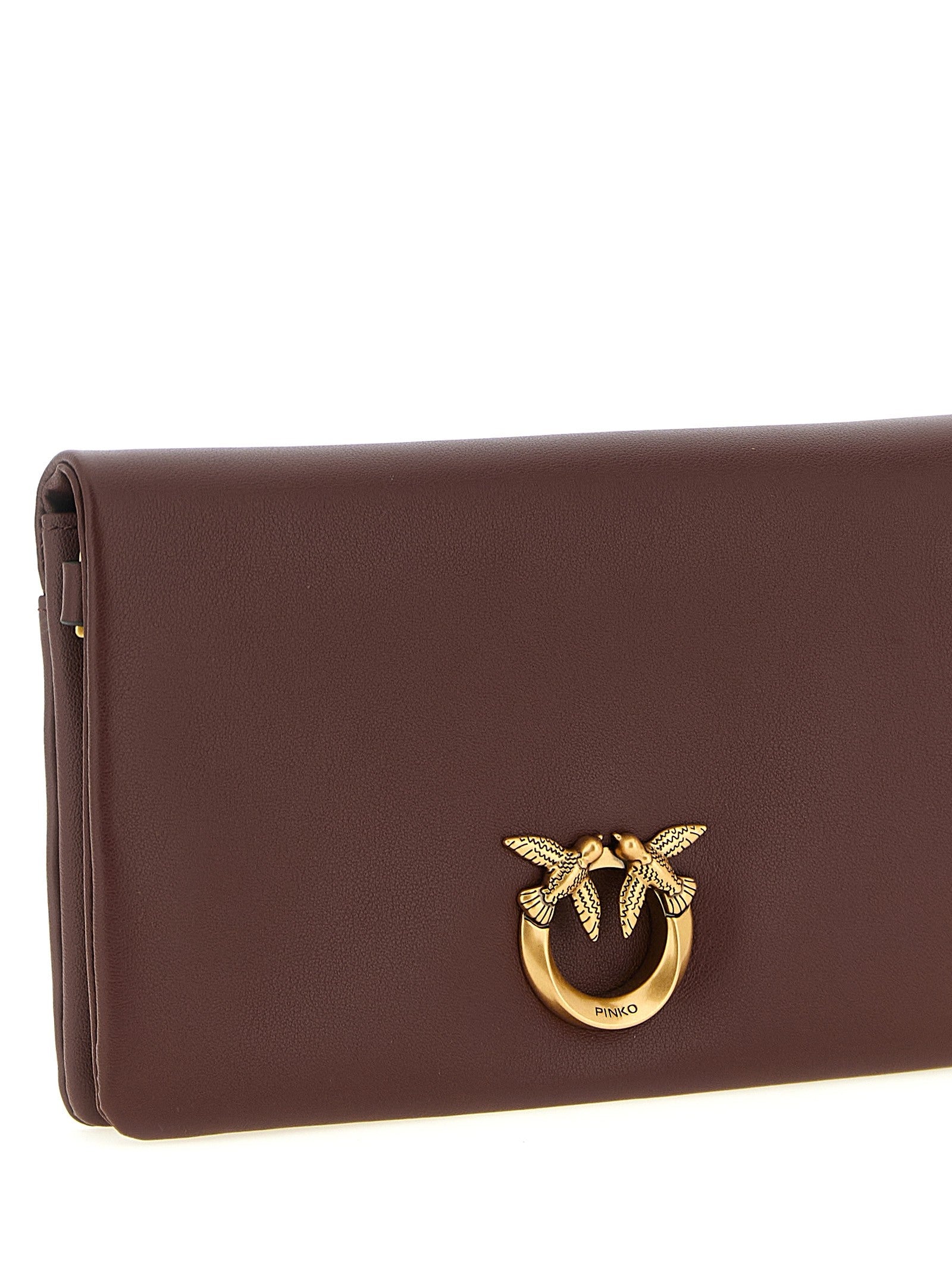 Pinko Love Click Soft Horizontal Mini Clutch Red