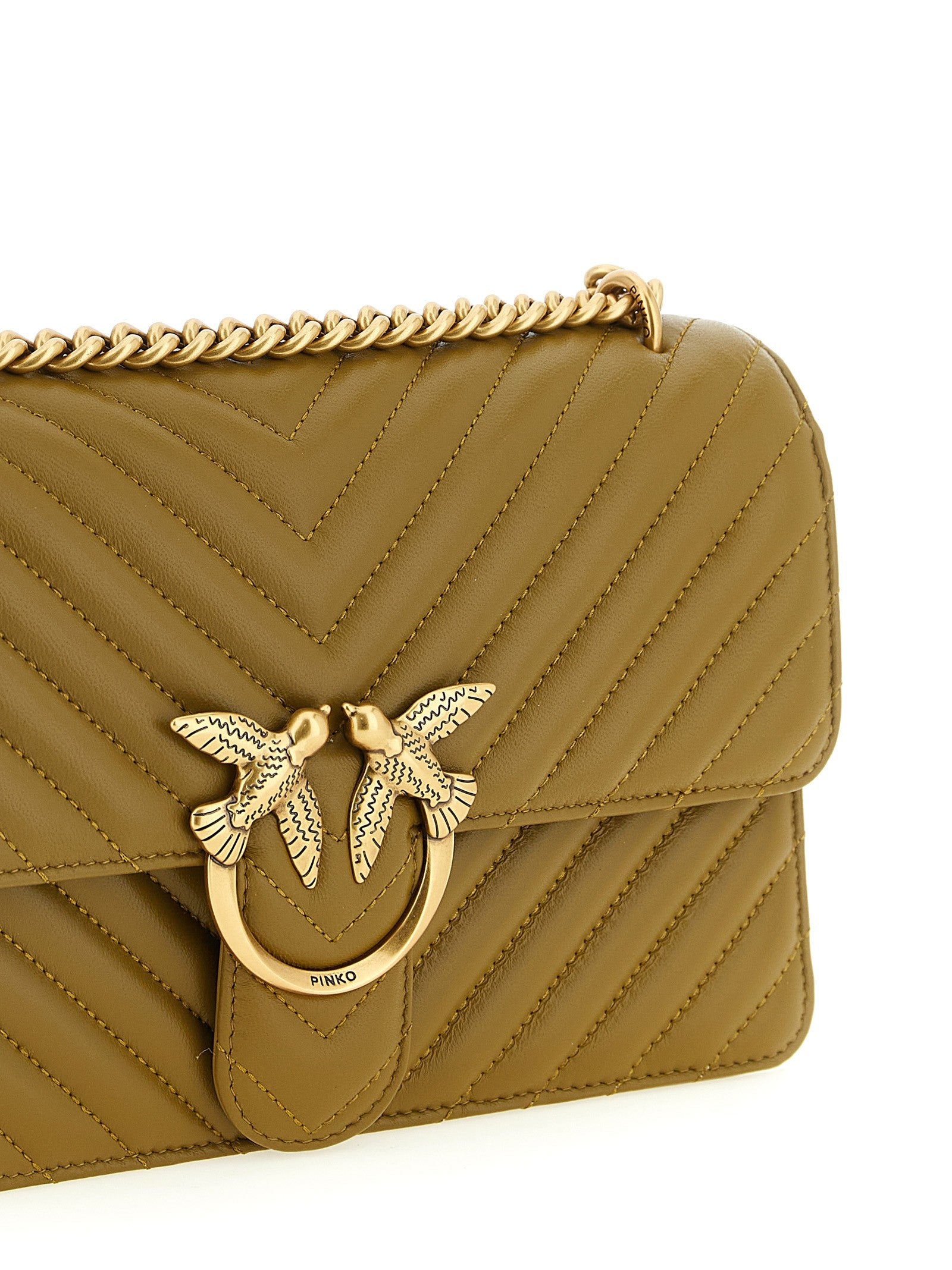 Pinko Love One Classic Crossbody Bag Green