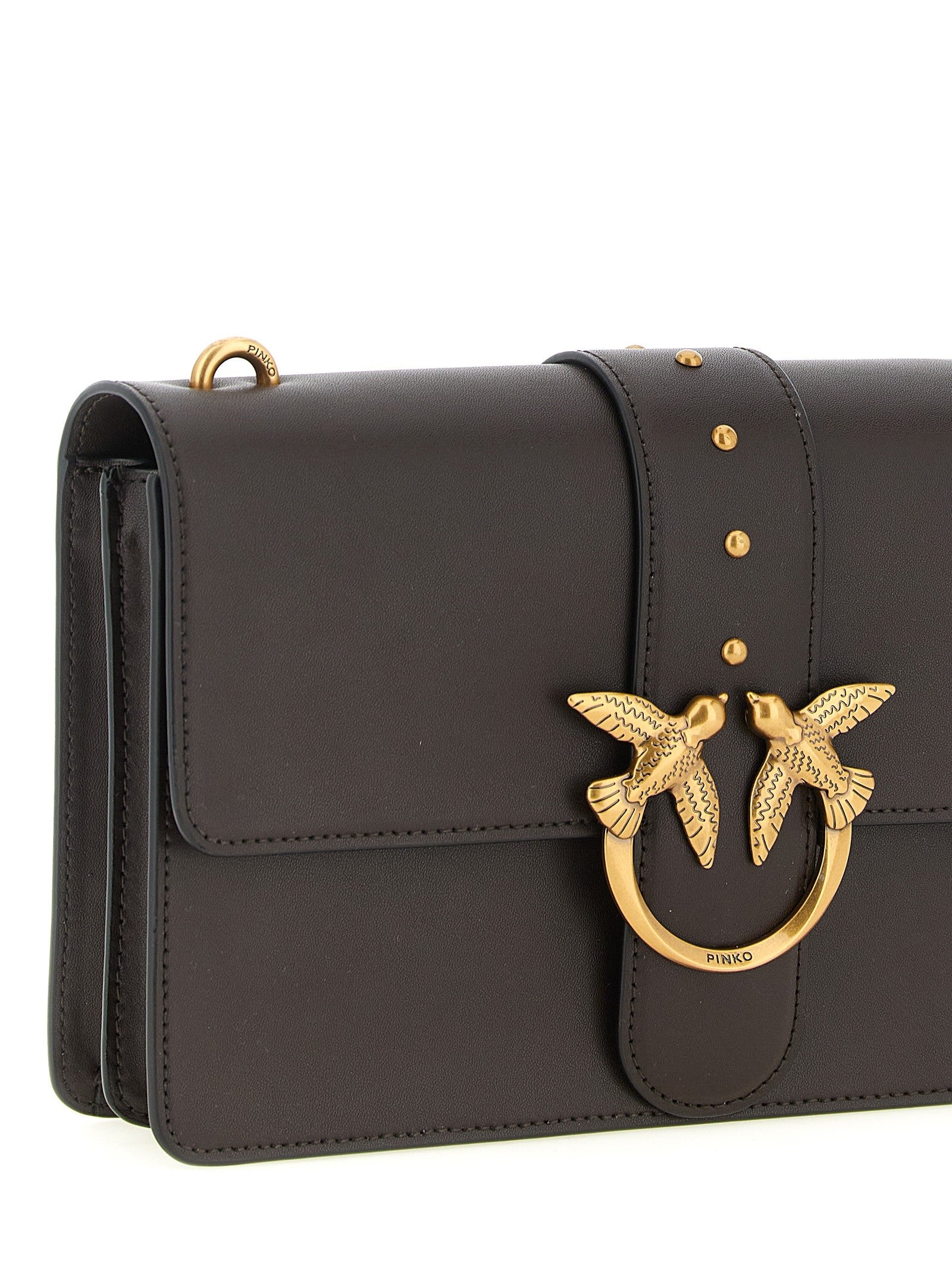 Pinko Love One Classic Crossbody Bag Brown