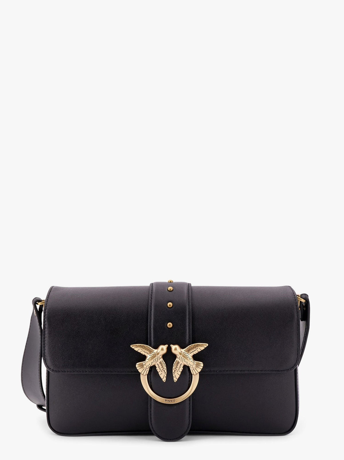 Pinko Women's Love One Classic Leather Shoulder Bag Black