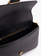 Pinko Women's Love One Classic Leather Shoulder Bag Black, view 4