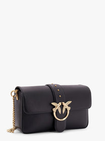 Pinko Women's Love One Classic Leather Shoulder Bag Black