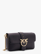 Pinko Women's Love One Classic Leather Shoulder Bag Black, view 3