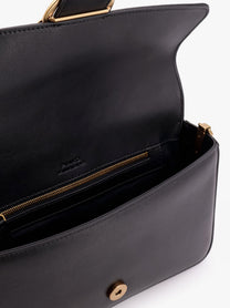 Pinko Women's Love One Classic Leather Shoulder Bag Black