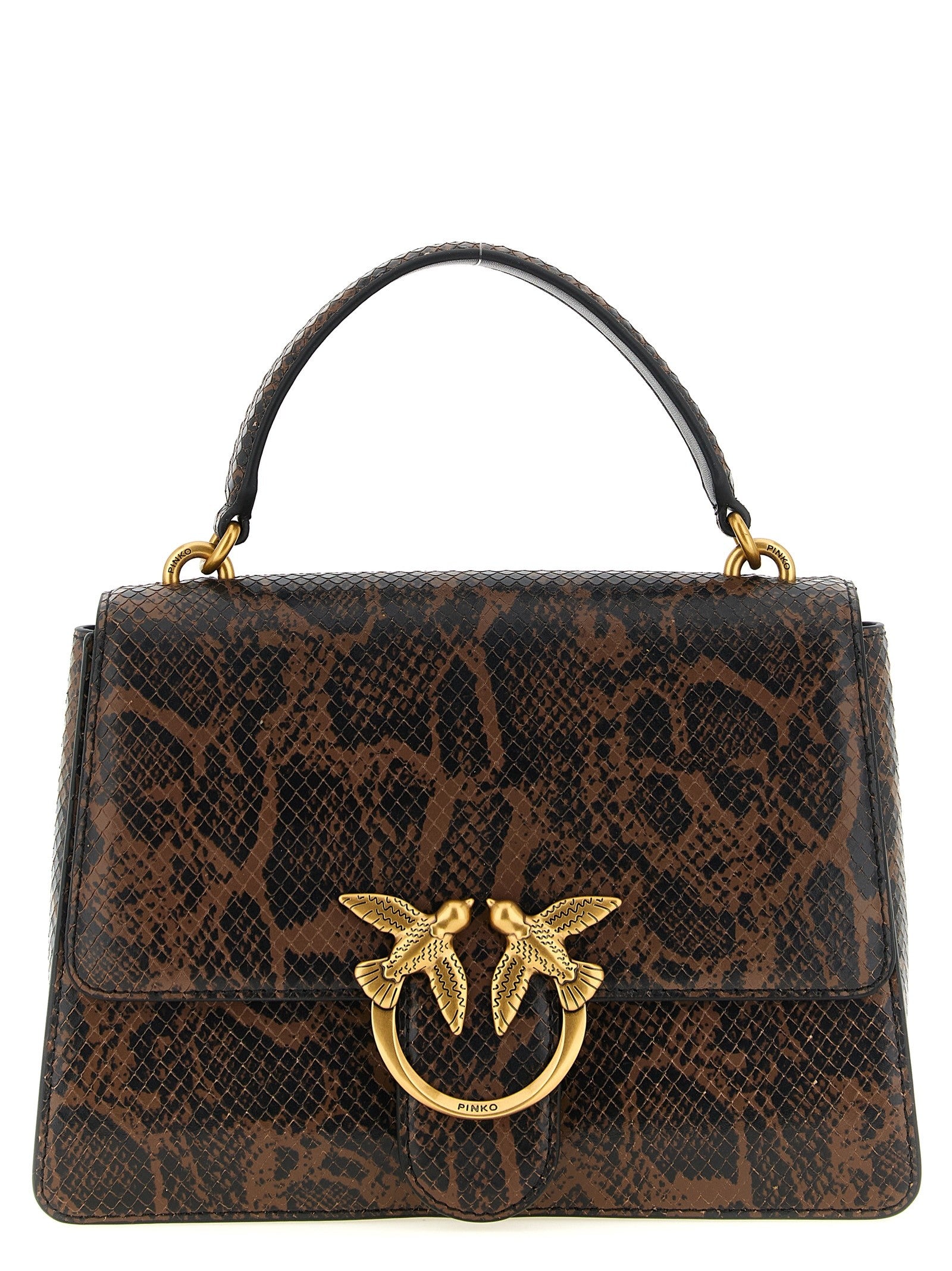 Pinko Love One Light Medium Handbag Brown